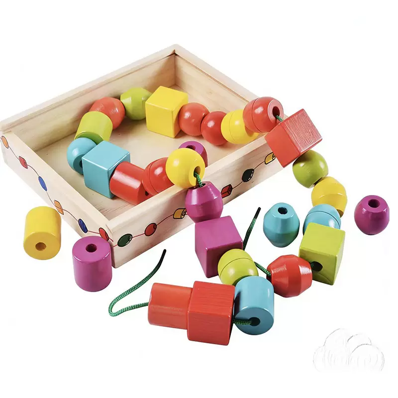 Stringing shape blocks