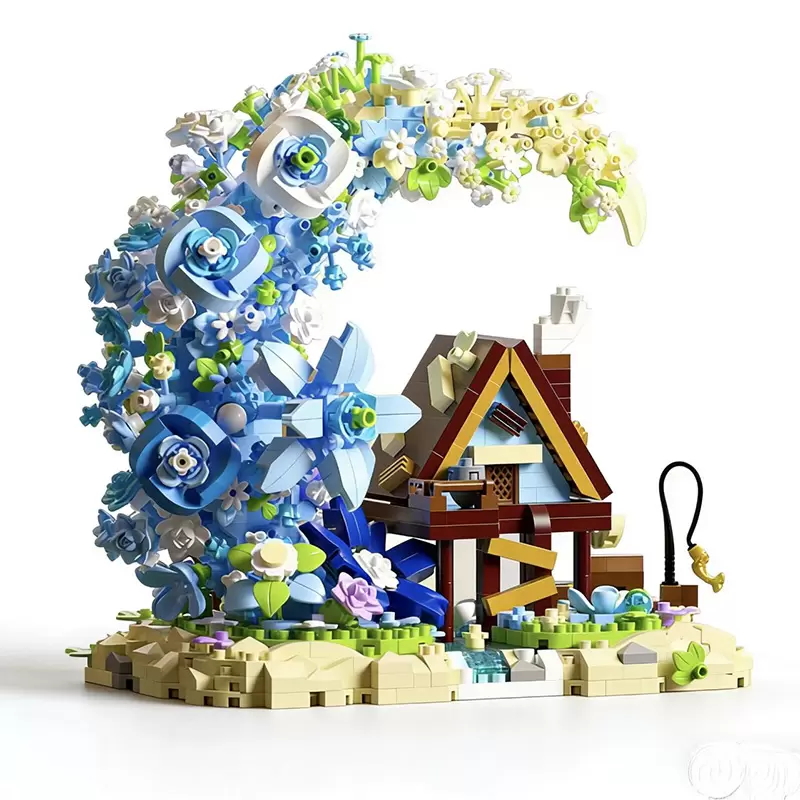 Moon Flower Building Block House